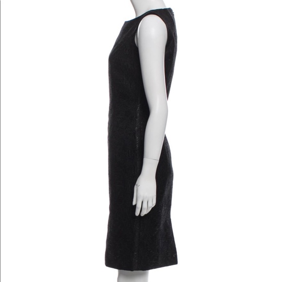 Prada Black Sleeveless Floral Jacquard Dress NWOT - Picture 3 of 9